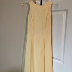 Light yellow formal bridesmaid dress